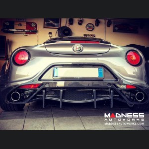 Alfa Romeo 4C Rear Diffuser Flap Deflector - Carbon Fiber - Gloss